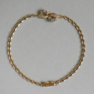 Aesthetic 9ct gold diamond fancy link bracelet