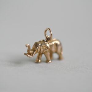 Adorable 9ct gold solid elephant charm