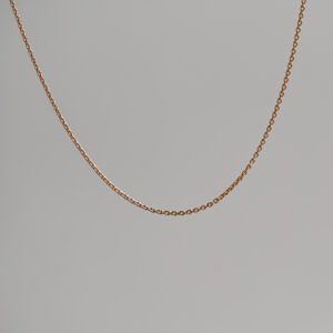 Contemporary 18ct gold skinny chain with lobster clasp
