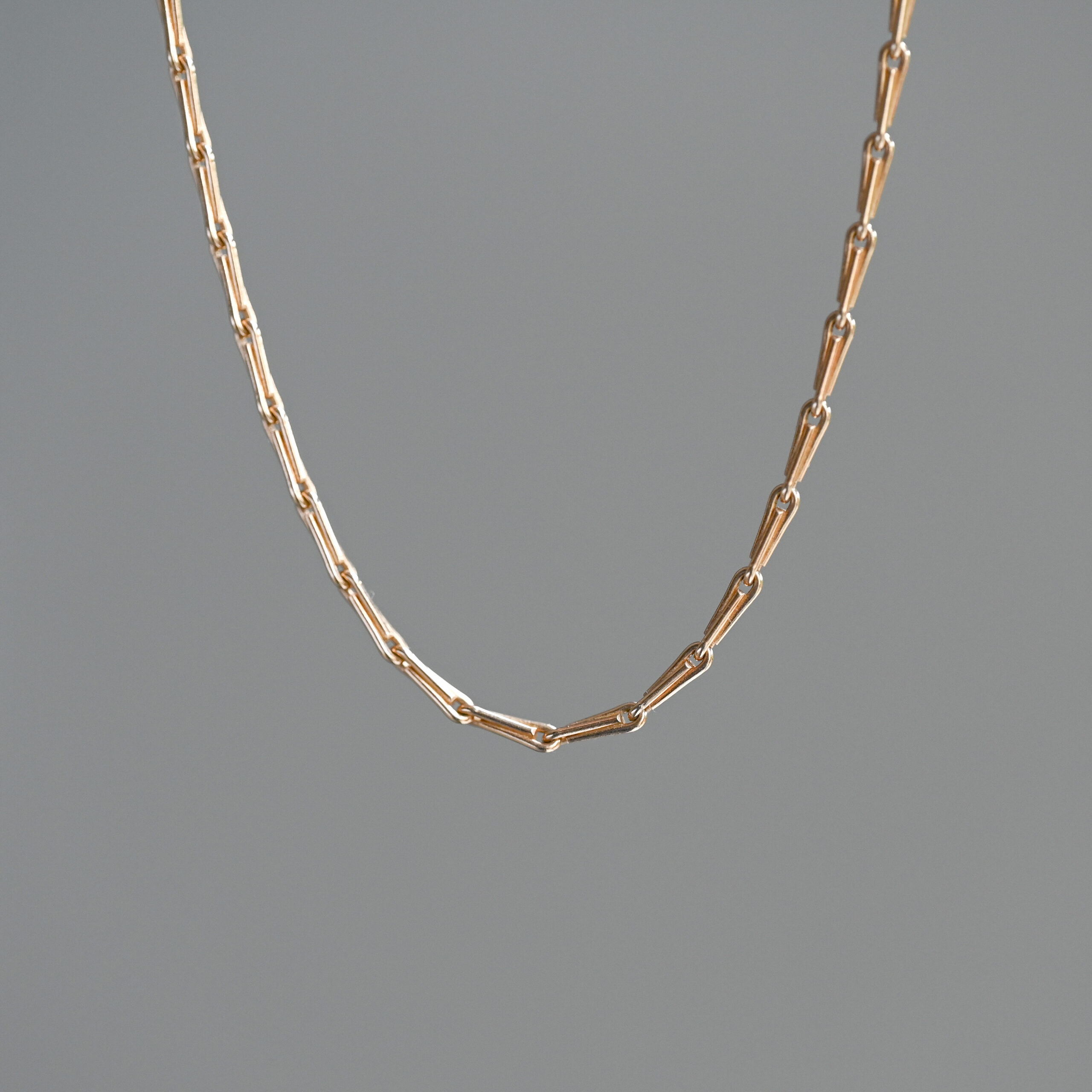 Vintage 9ct gold hayseed chain necklace