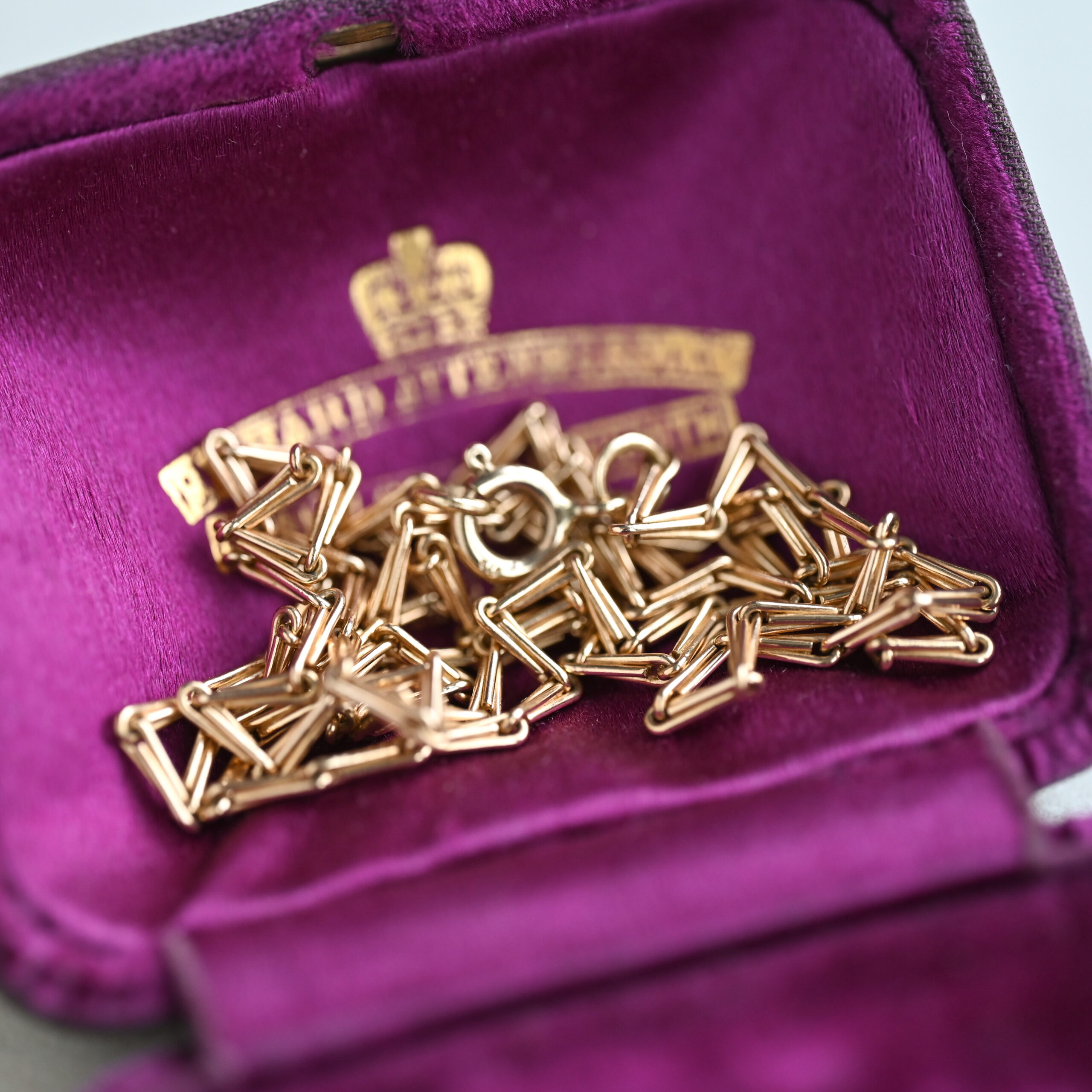 Vintage 9ct gold hayseed chain necklace - Image 2